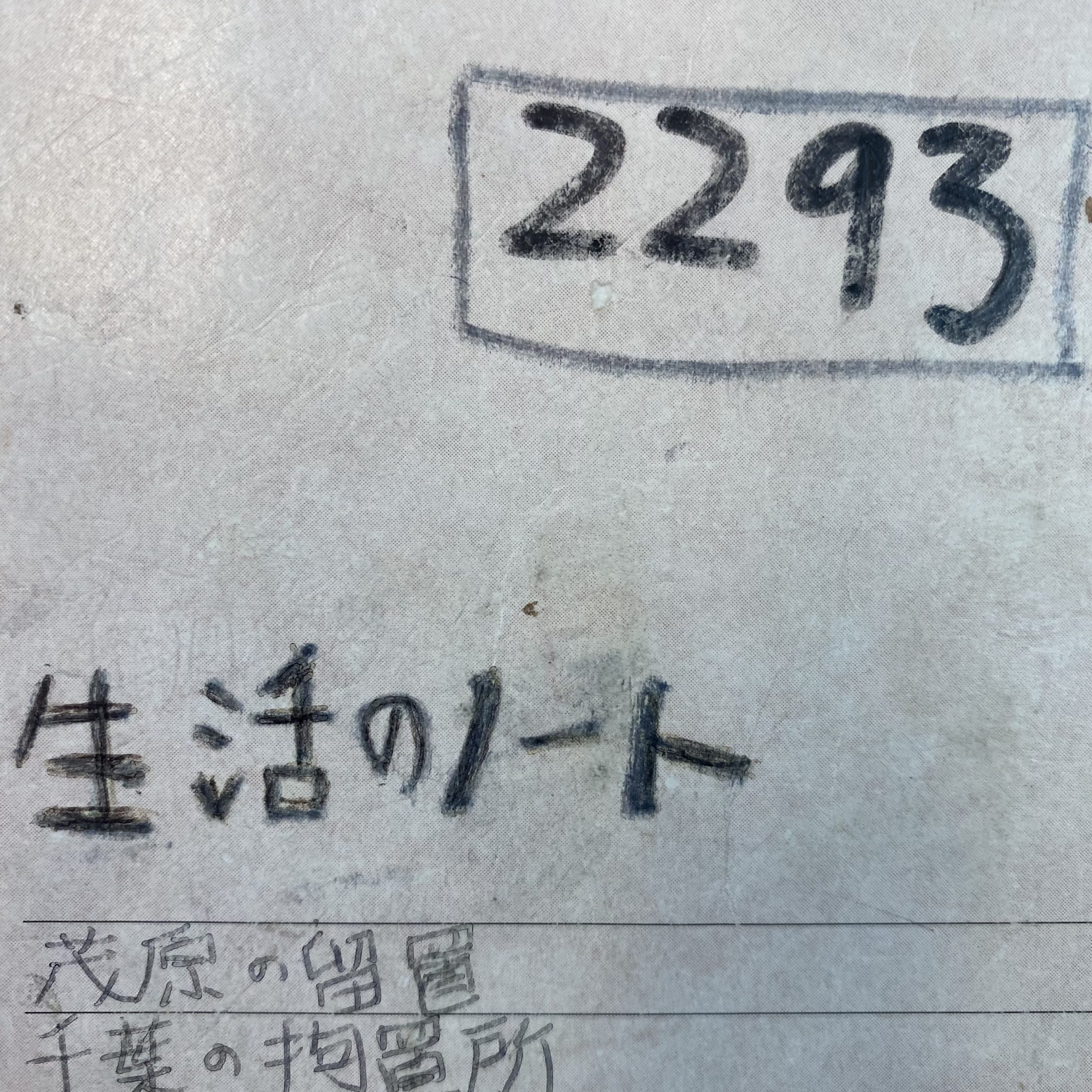 平成20年4月1日　更生日記　生活のノート　（毎日の出来事　地獄のような環境）